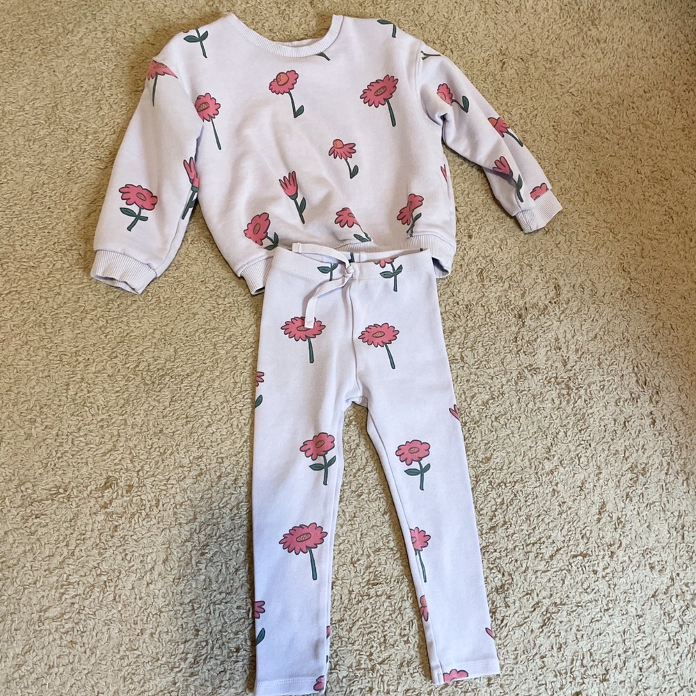 Toddler Girl Zara Floral Matching Set